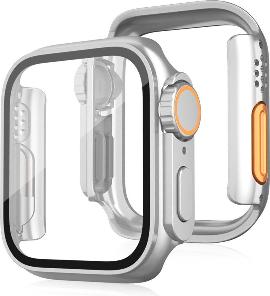 Apple Watch 11 / 10 (46mm) Hårdt Plast Cover m. Skærmbeskyttelsesglas - Titanium