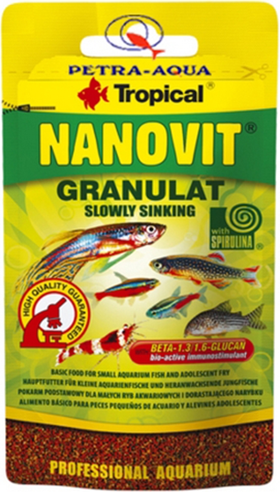 Tropical Nanovit Granulat foder akvariefisk