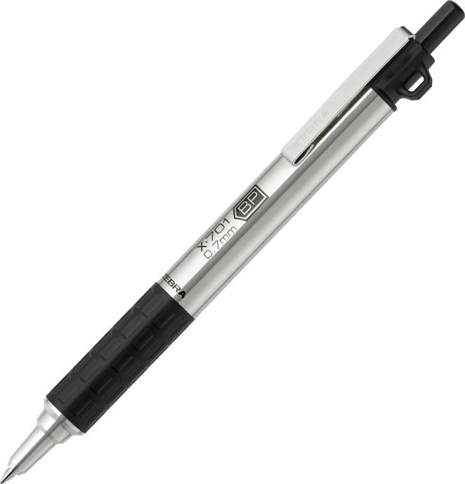 Zebra X-701 Kuglepen 0.7 Silver Barrel