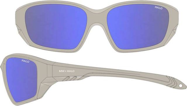 MessyWeekend Halo Momentum Blue Polarized Solbriller - Blue