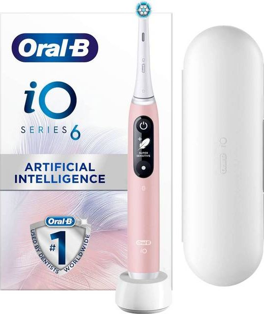 oral-b io series 6 elektrisk tandborste - rosa sand