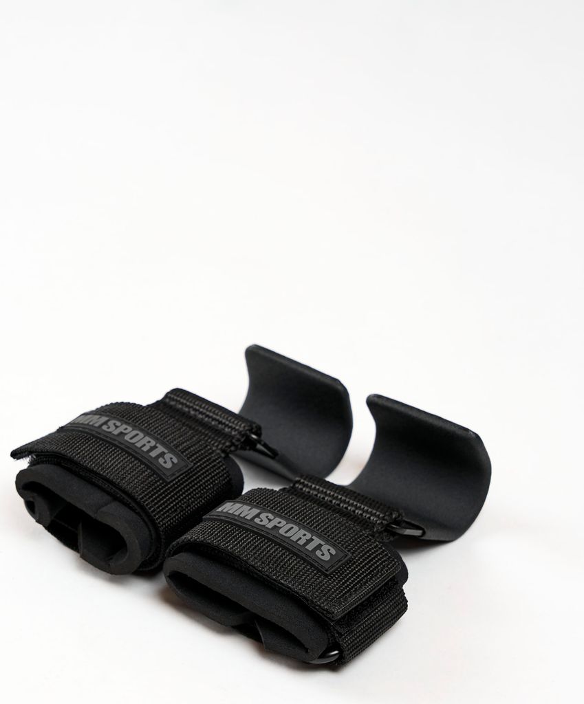 MM Sports Lifting Hooks Black