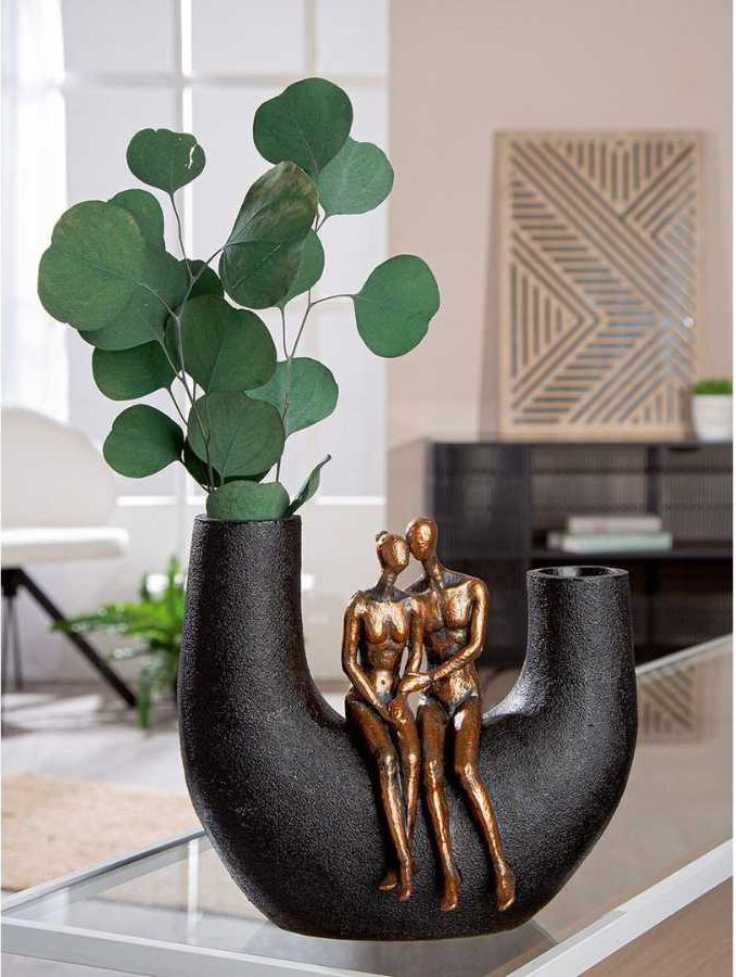 Skulptur, Vase med Par, 21 cm
