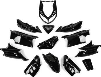 Fairing Kit 13 pcs. black Peugeot Speedfight 2