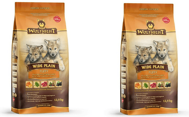 Wolfsblut 2x Hundefoder Wide Plain Hest Hvalp 12.5 Kg