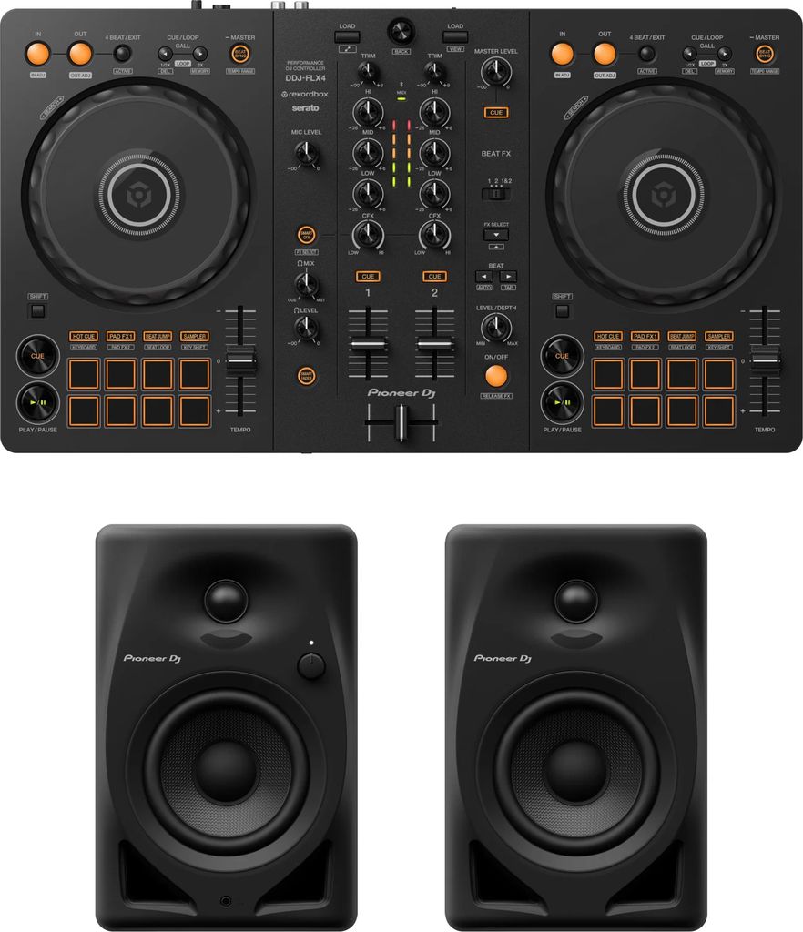 Pioneer DJ FLX4 Monitor Bundle
