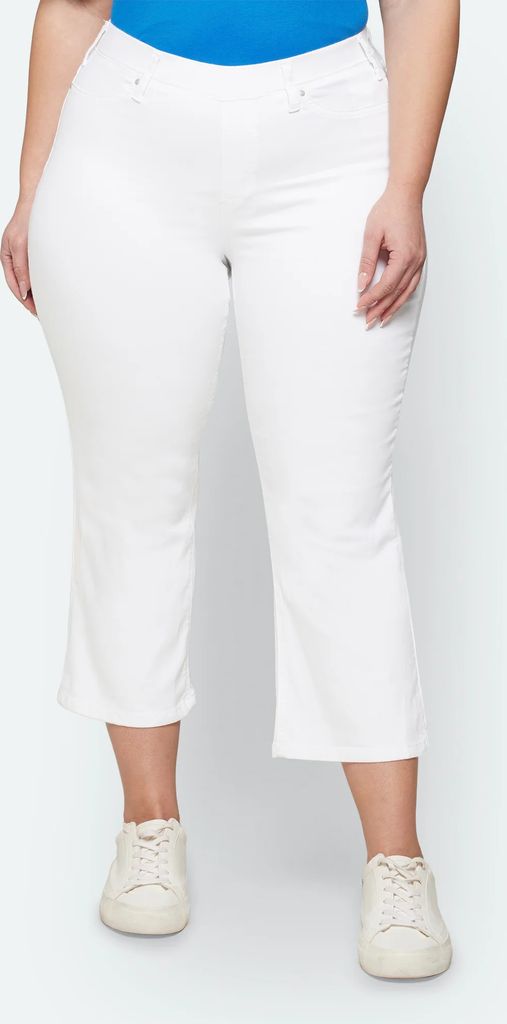 CISO - Sofia Capri Bukser - Hvid - Curvy Sim Fit / Vidde Ben