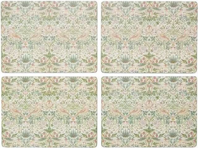 strawberry thief large placemats - set of 4