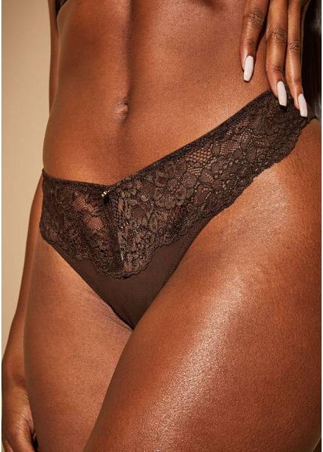 Ann Summers Sexy Lace Planet Thong, 16, Nude Mid Seasonal Sale