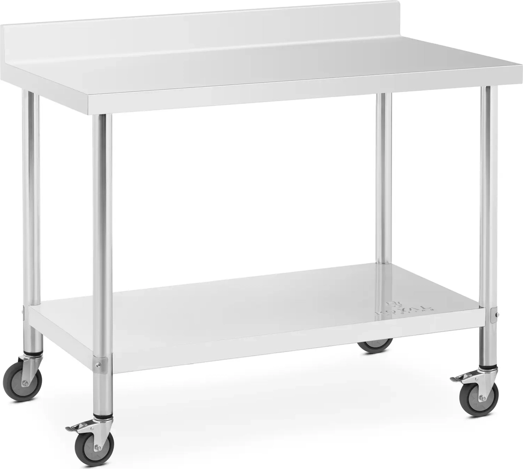 Royal Catering Stål Rullebord Premium 70 x 120 cm Bord