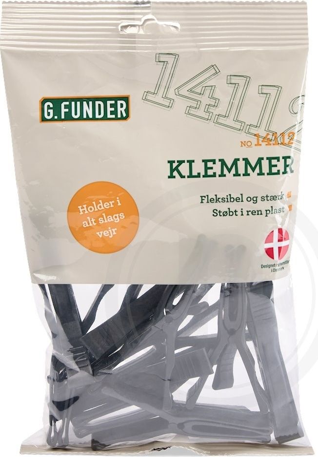 G.Funder Plastic clothespin 12 pcs. - Danish produced