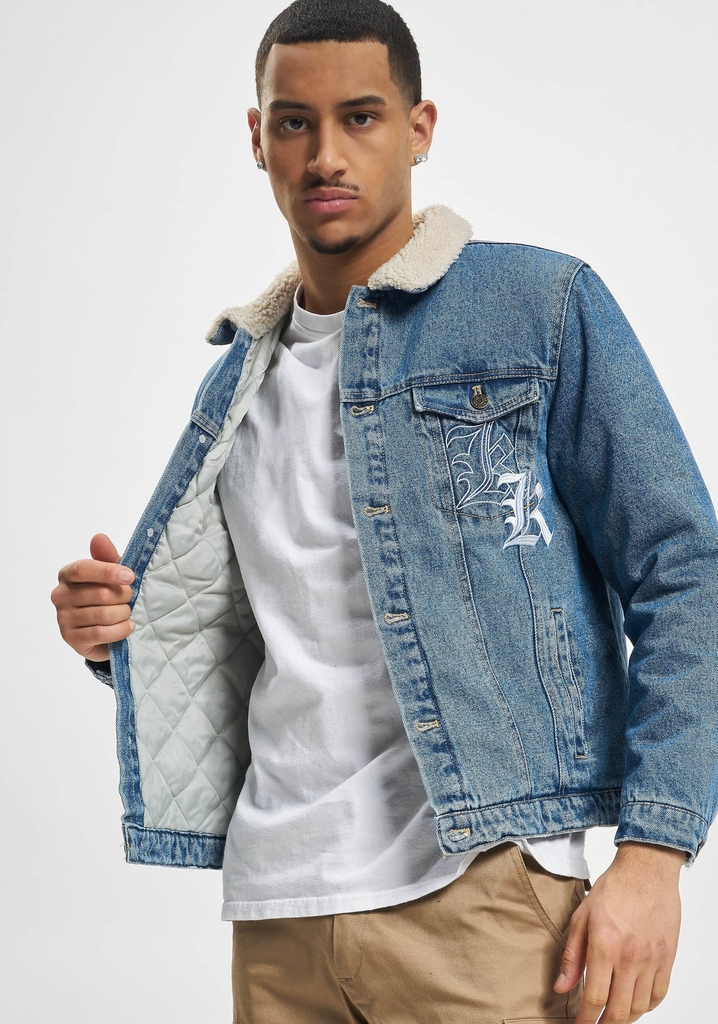 Karl Kani KM224-062-1 KK Old English Denim Jacket Blau