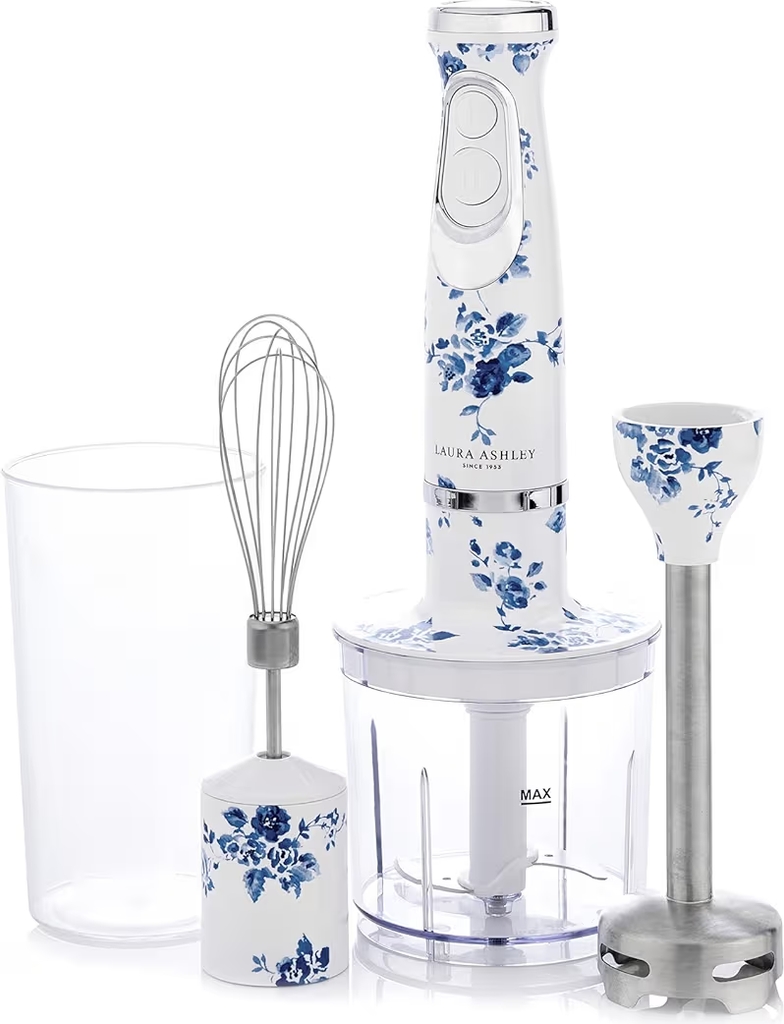 Laura Ashley China Rose 600-Watt 4-in-1 Stabmixer Set