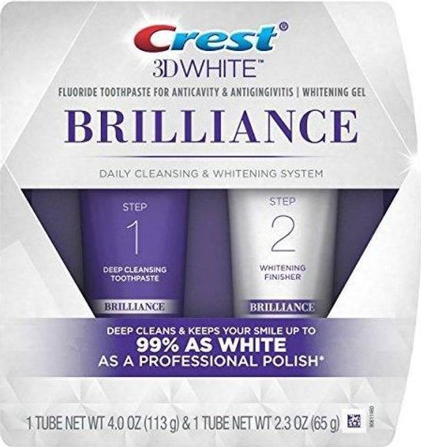 Crest 3D White Brilliance 2 Step Daily Cleansing & Whitening System Gift Set