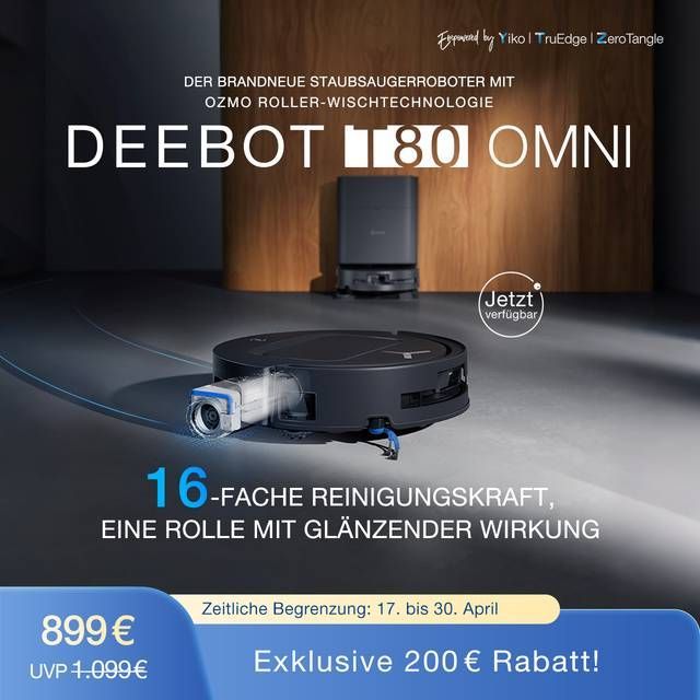 Ecovacs Deebot T80 Omni Schwarz