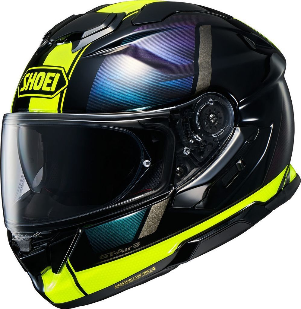Shoei GT-Air Graphic Motorcycle Helmet (59-60cm) Scenario TC3, Black/blue/yellow