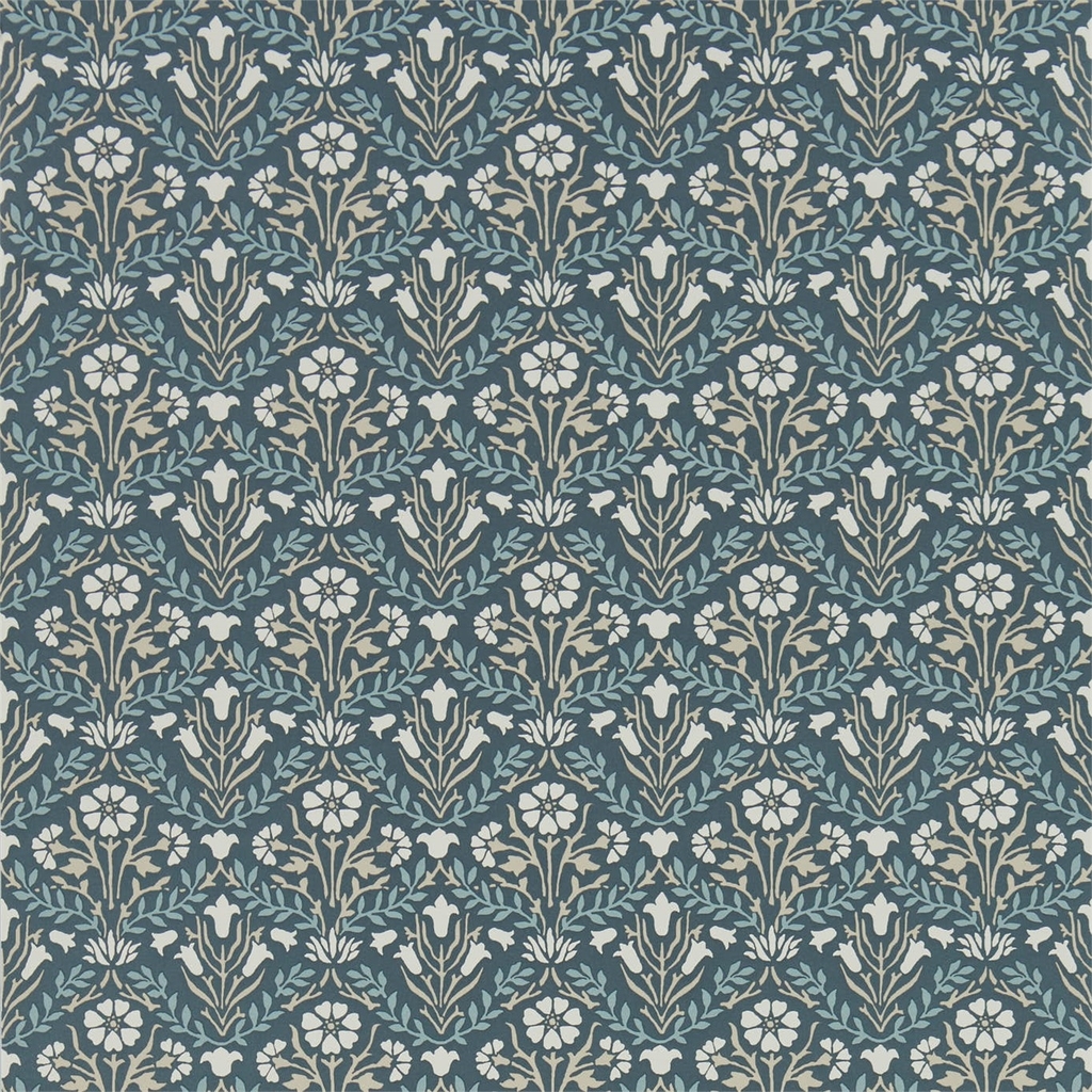 Morris & Co Bellflowers Indigo/Linen (216436)
