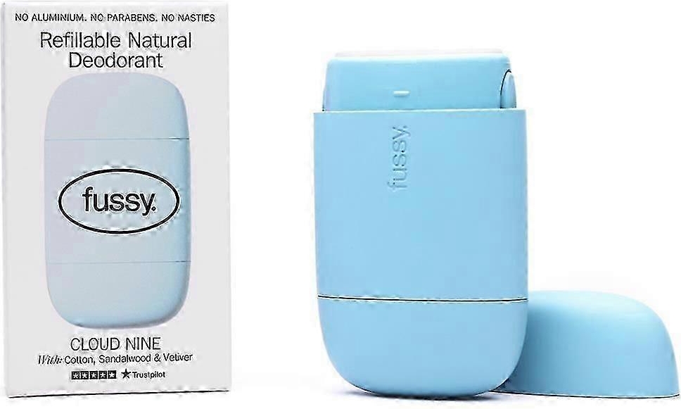 Fussy Refillable Natural Deodorant Cloud Nine Blue 40G