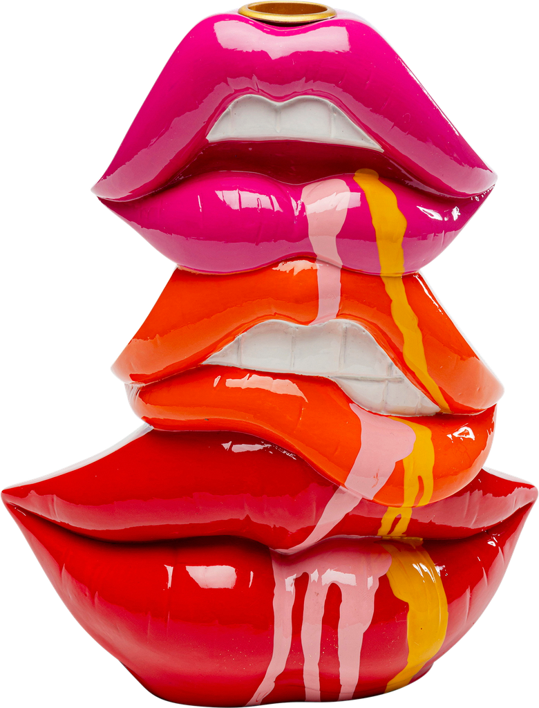 Kare Design Lysestake Lips 17 cm Rød Lyslykt