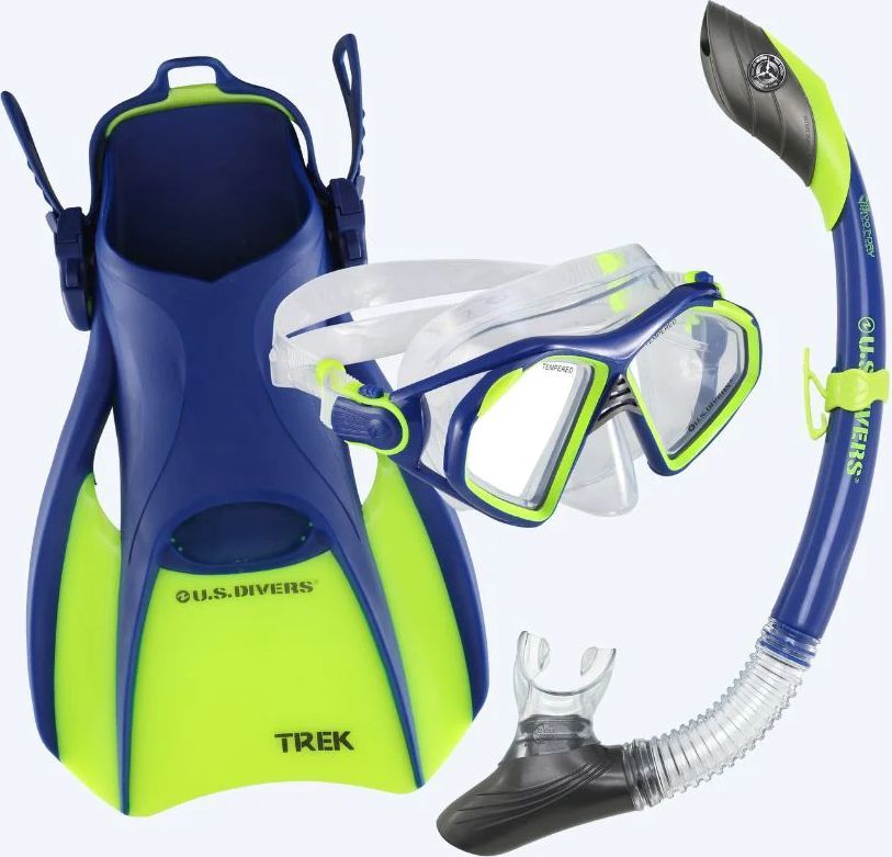 Aqualung snorkelsæt til voksne Admiral Blå/grøn