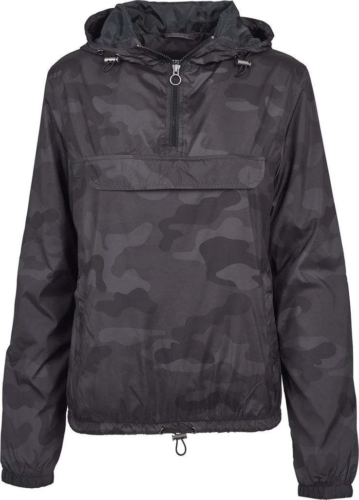 Urban Classics Camo Pull Over Jacket - Wood Camo