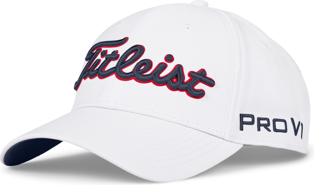 Titleist Tour Performance Golf Cap Adjustable - White/Navy/Red