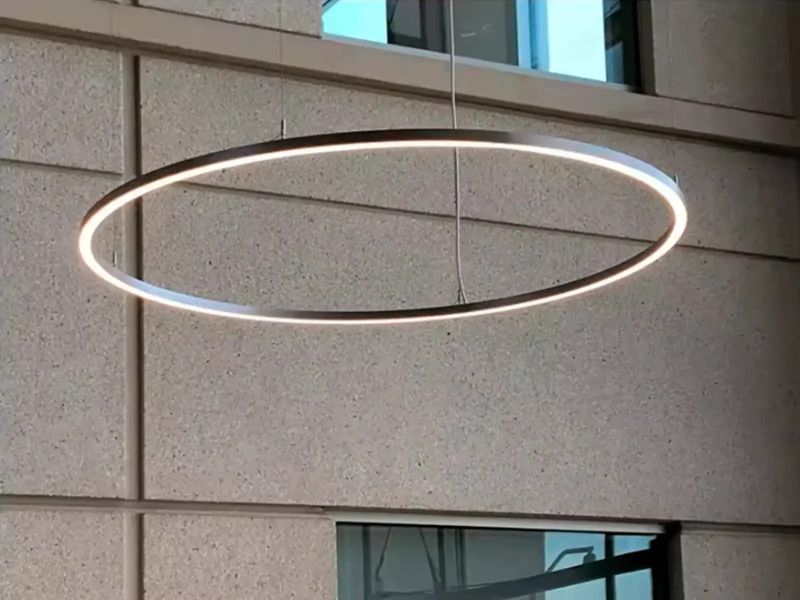 circle ultra slim dæmpbar led pendel på 20w (ø445) i 3000k, ra90 - sort