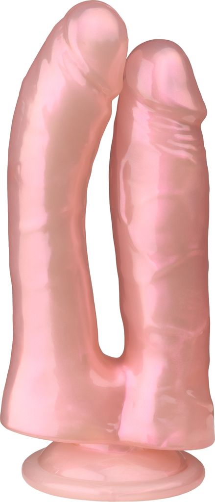 Baseks Pink Perlemors Dobbelt Dildo