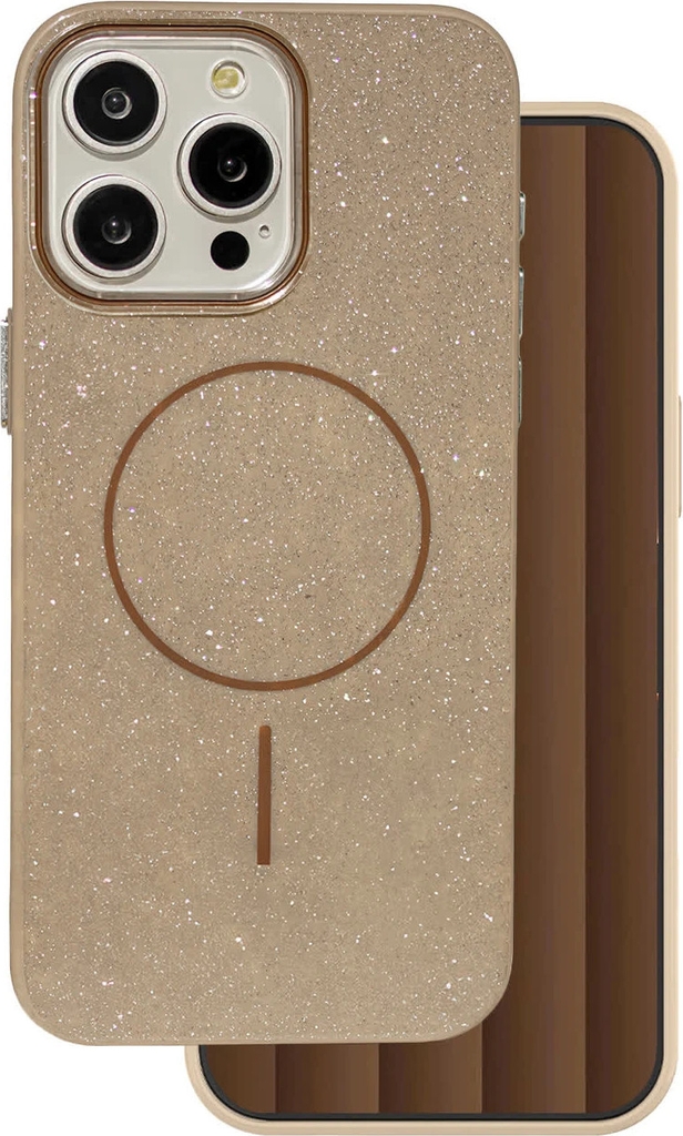TFO Glitter Thin MagSafe Cover til iPhone 15 Pro - Brun