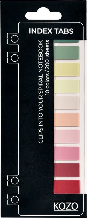 Index faner KOZO 10 farver blush