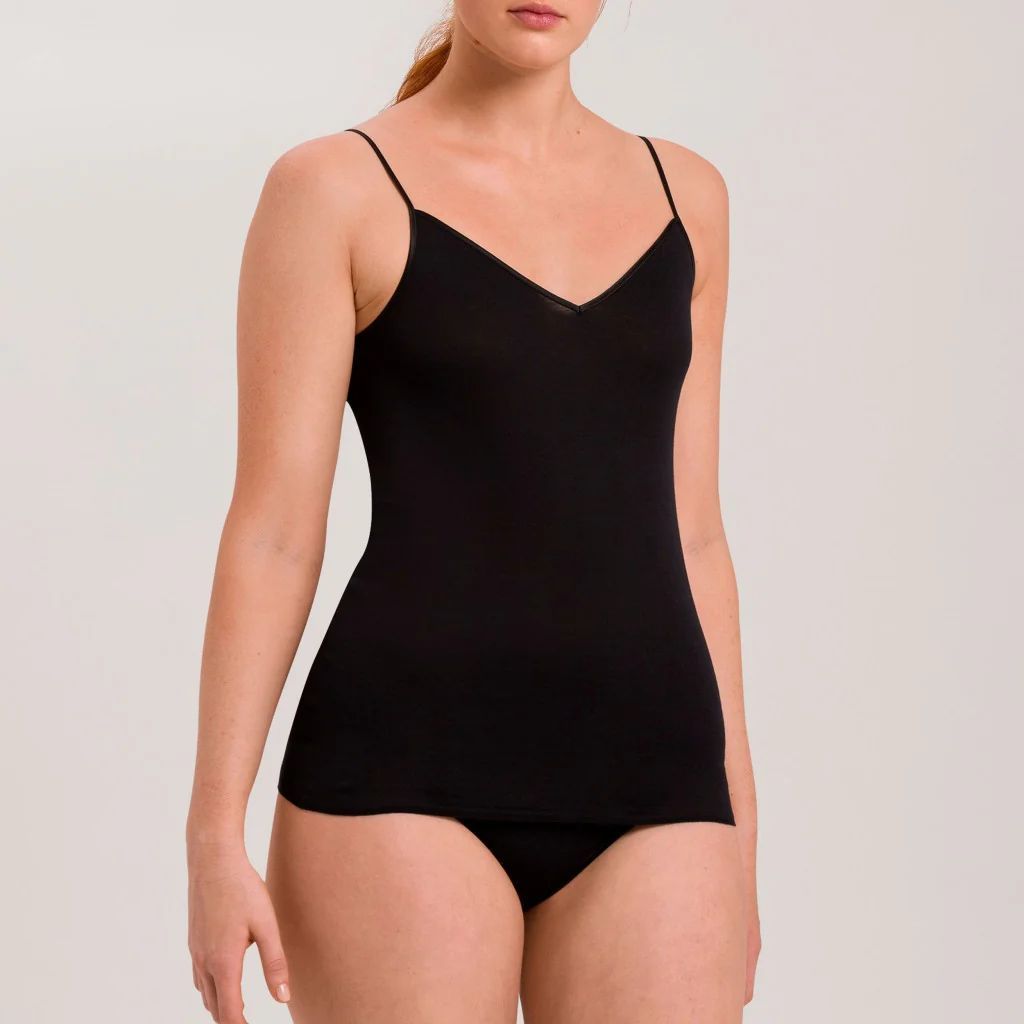 cotton seamless spaghetti top bomuld v-udskæring