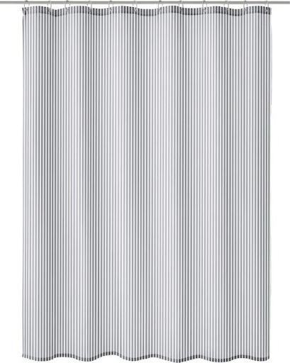 kleine wolke sanna badeforhæng, 180x200 cm, grå/hvid