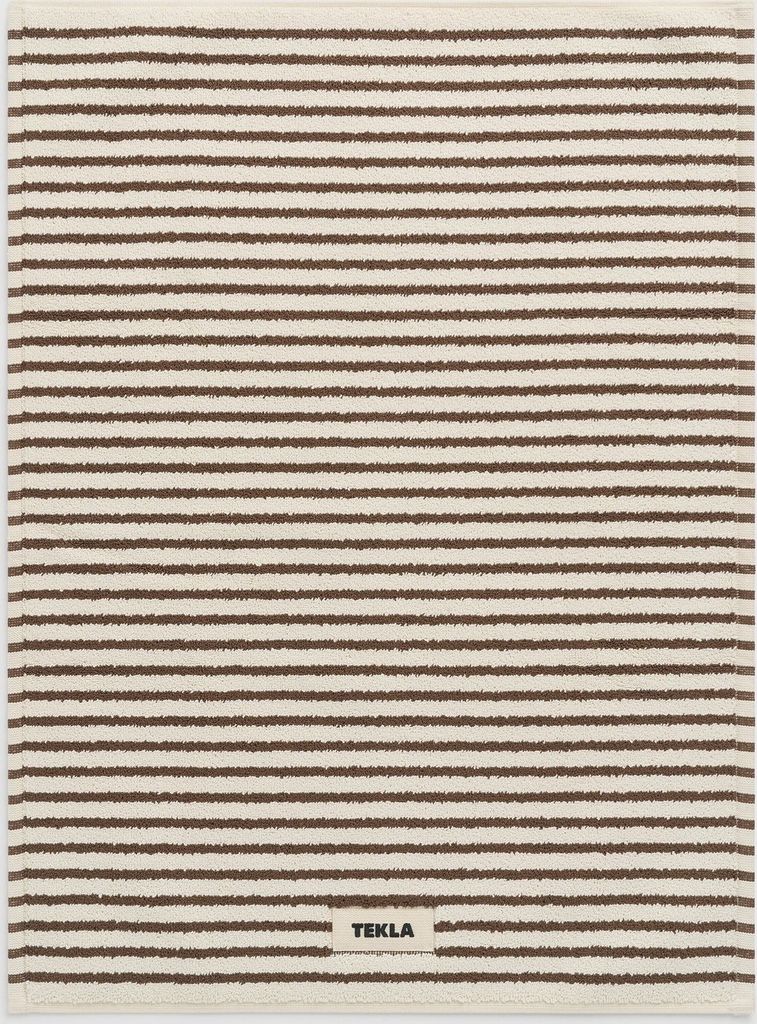 terry bath mat in kodiak stripes