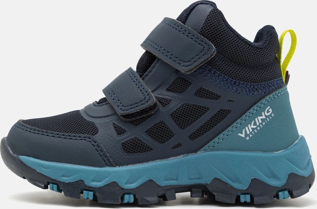 vikingtrack mid wp unisex - høye joggesko - navy/demin