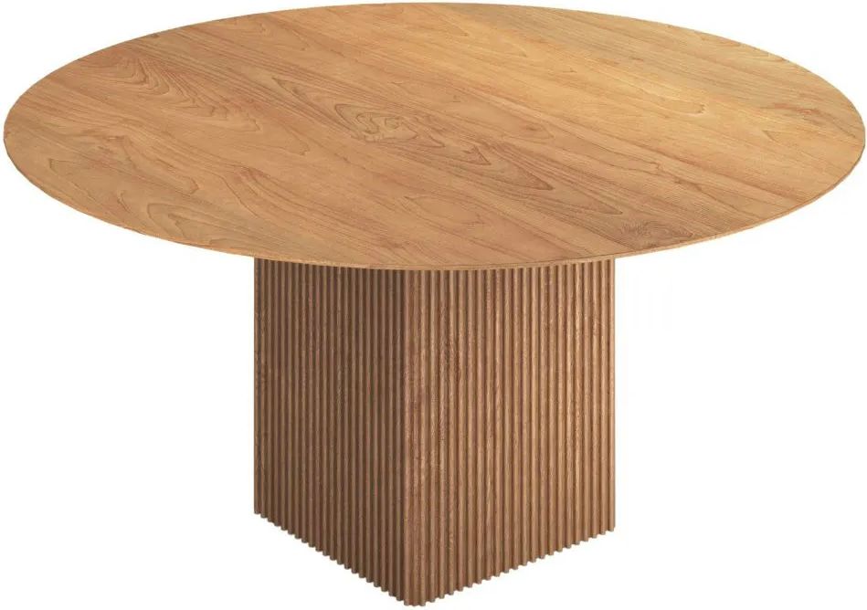 DK3 Ten Table Round Oak Soap Spisebord