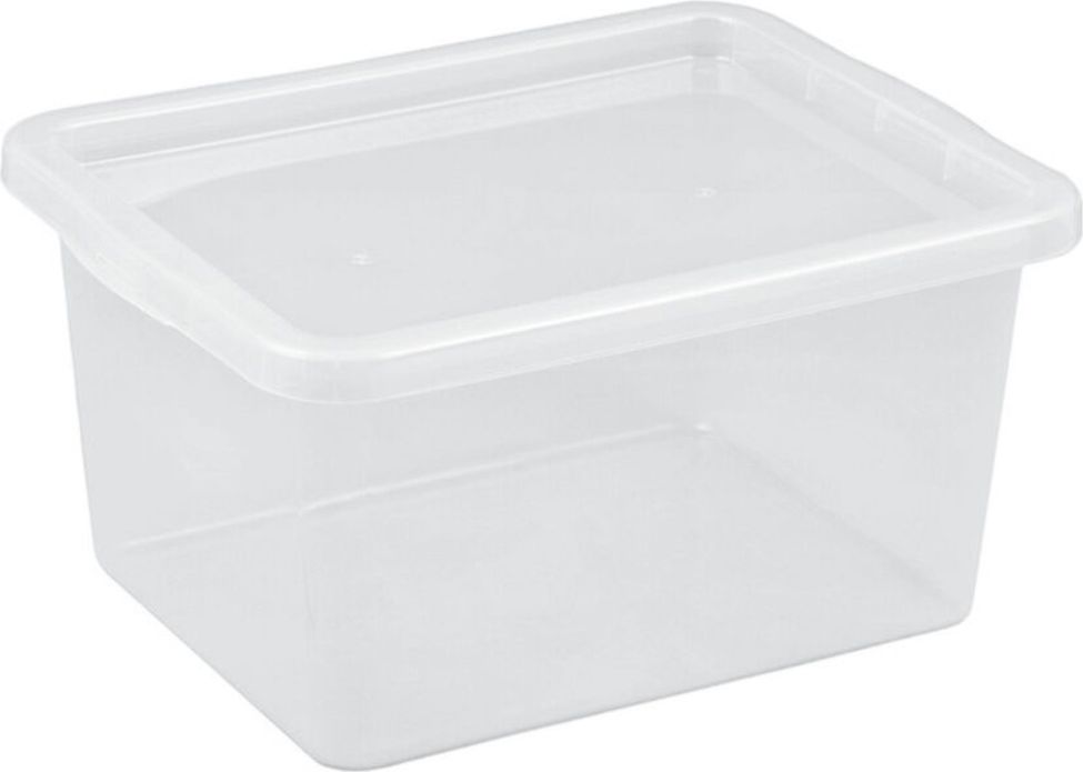 plast team, opbevaringskasse, basic box, transparent, 2,3 l