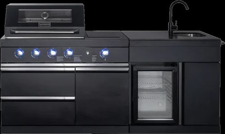 Private Label Pure Compact Vapaasti Seisova Ulkokeittiö Musta
