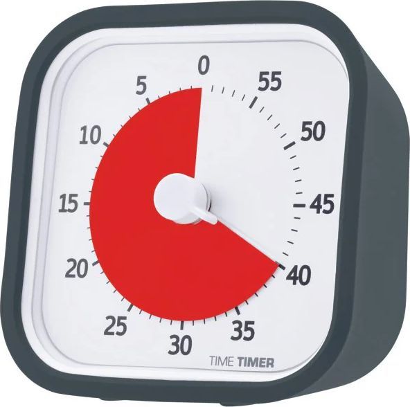 time timer mod visuelt ur med alarm - 8 x 8 cm