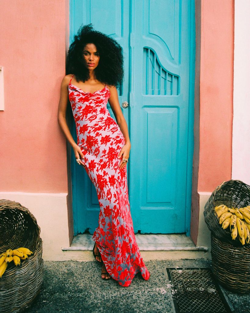 athena dress red