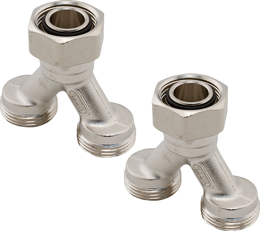 Uponor dobbelt fordeler sæt 2 x 3/4 Eurokonus