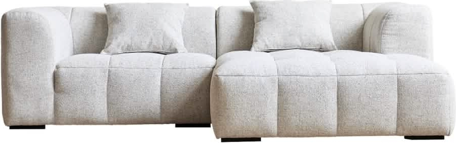 bora sofa i hvid - højrevendt - 240 cm