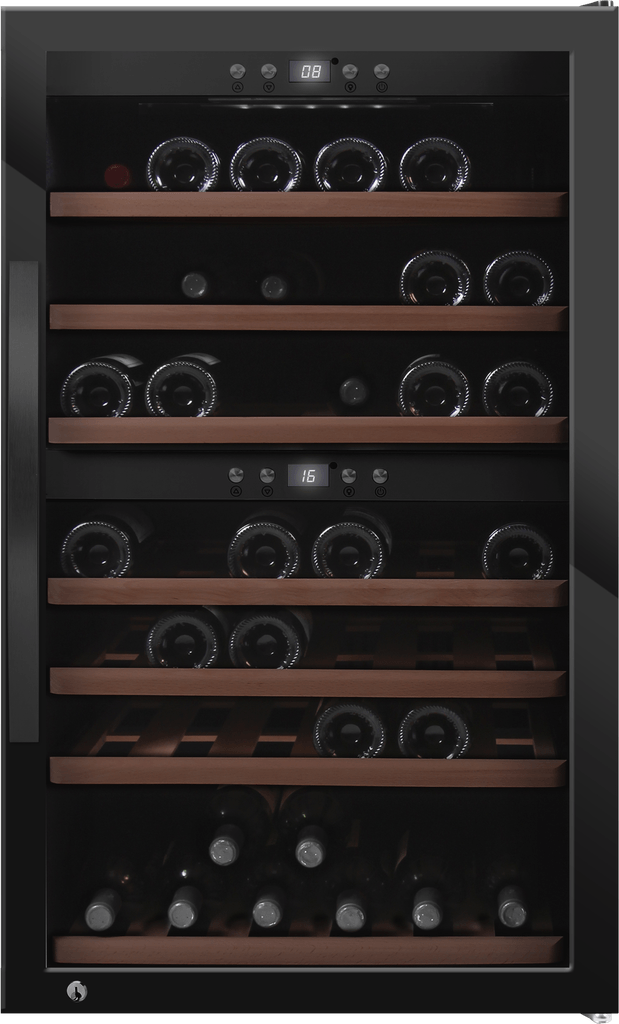 mquvee wineexpert 66 fullglass black fritstående vinkøleskab