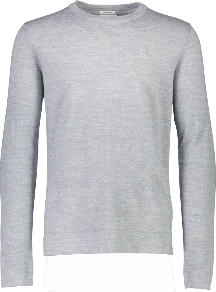 Lindbergh Merino Knit O-Neck - Grey - L