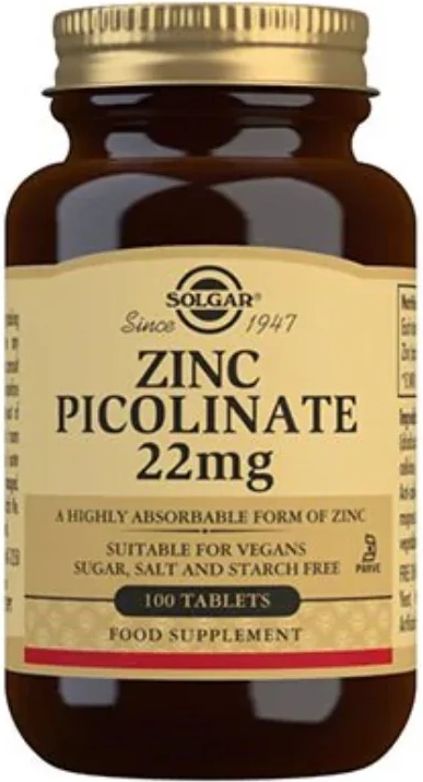Solgar Zink Picolinat | 100 tabletter