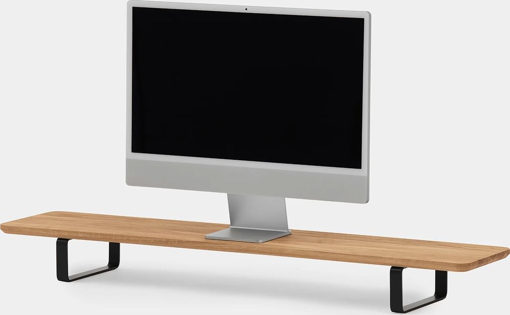 Oakywood Skärmstativ 2 Bildskärmar Trä 105x23 cm Bokhylla