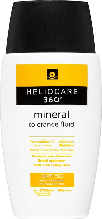 en sensitiv og intolerant hud har også ved solbadning brug for en exceptionel pleje. vær sikker på, at den får omfattende beskyttelse mod hele spektret af solstråling med den beskyttende mineralvæske, heliocare 360°, der har spf 50.