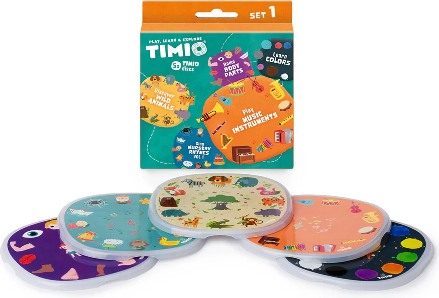 TIMIO Disc Set 1 - Wild Animals Nursery Rhymes Colours Musical and Body Parts