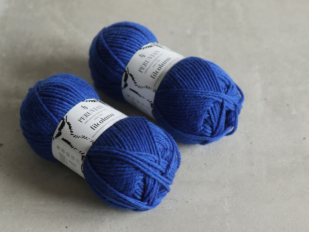337 bright cobalt, peruvian highland wool, filcolana