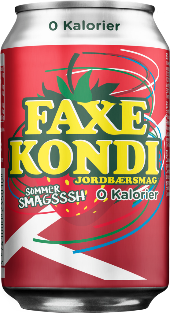 Faxe Kondi Jordbær 0 Kalorier 24x0,33 l