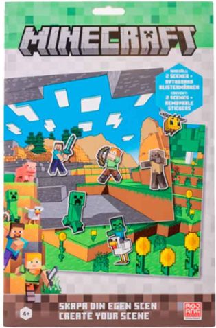 minecraft klistermærkesæt lav en scene 21x34cm